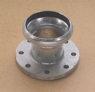 Click to enlarge - Flanged Bauer connectors with NP16, Table D/E or ASA 150 flanges.