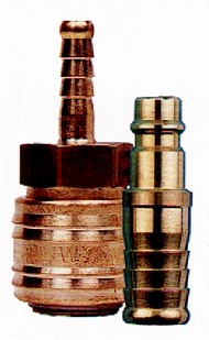Click to enlarge - A high volume coupling made from brass. One handed operation means this coupling is easy to use and is also available as a self venting coupling for extra safety.