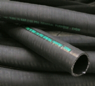 Click to enlarge - Heavy duty water suction/delivery hose. Also suitable for slurries and powders and mild chemicals/fertilisers. Flexible and tough for vacuum pumps and used in all water suction applications. Multiple wire helix and textile reinforced.