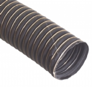 Click to enlarge - Single ply, spirally wound neoprene coated fabric with an internal spring wire helix and external neoprene coated cord. Designed for the conveyance of hot and cold particles at low pressure. very flexible and lightweight.