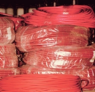 Click to enlarge - Red, long length moulded, acetylene welding hose.