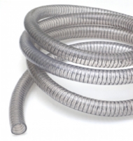 Click to enlarge - Heavy duty, non-toxic clear PVC, UV compounded to maintain clarity. Fully encapsulated wire helix reinforcement. This tough hose offers many advantages over other PVC suction hoses in particular, to monitor product flow or blockages.