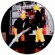 Click to enlarge - Grey PVC heavy duty fire brigade suction/discharge hose. Smooth bore. PVC helix fully encapsulated giving good adhesion to the wall.