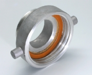 Click to enlarge - These lug type adaptors are used on tankers and IBCs and in general industry. They have parallel threads and seal against a leather washer. Many variants are available including VEE threads and SRT threads.