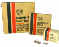 Click to enlarge - The band-it system is used worldwide for the permanent fixing of hose to couplings. Can be easily used in the field and gives a quick but professional job for many applications. Clamps are also available in pre-formed, allen key lock type and DIY boxes.

Available in 204 and 316 grades

